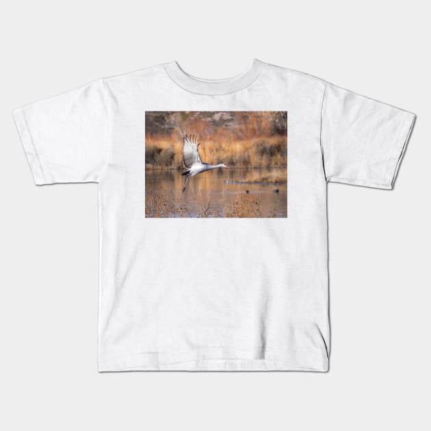 Sandhill Crane Kids T-Shirt by algill